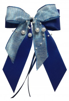 Weihnachtsschleifen Schleifen Geschenke Weihnachten WS2007 im 10er Set - hellblau, blau, weiß