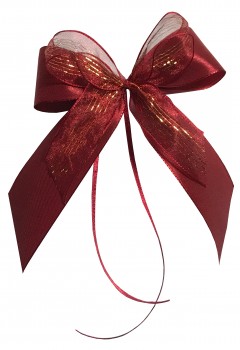 Weihnachtsschleifen Schleifen Geschenke Weihnachten WS2057 im 10er Set - bordeaux, gold