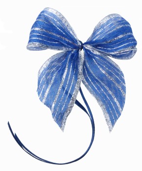 Weihnachtsschleifen Schleifen Geschenke Weihnachten WS2217 im 10er Set -  blau, silber