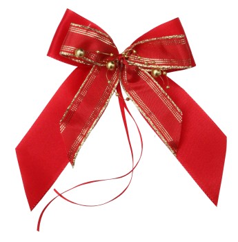Weihnachtsschleifen Schleifen Geschenke Weihnachten WS2220 im 10er Set - rot, gold