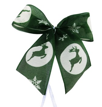 Weihnachtsschleifen Schleifen Geschenke Weihnachten WS2223 im 10er Set - grün, weiß