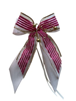 Weihnachtsschleifen Schleifen Geschenke Weihnachten WS2313 im 10er Set - pink, creme, gold