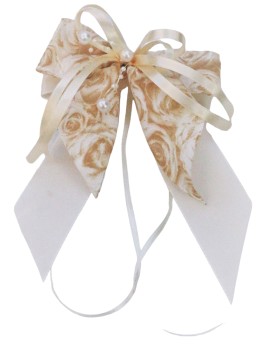 Weihnachtsschleifen Schleifen Geschenke Weihnachten WS2351 im 10er Set - creme, beige, champagner, ivory
