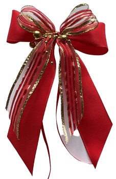 Weihnachtsschleifen Schleifen Geschenke Weihnachten WS2370 im 10er Set - rot, gold