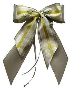 Weihnachtsschleifen Schleifen Geschenke Weihnachten WS2373 im 10er Set - silber, grün, weiß, kariert