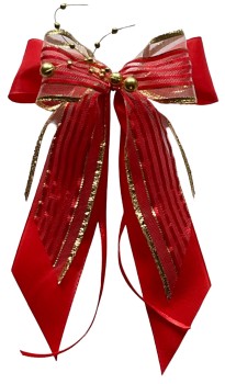 Weihnachtsschleifen Schleifen Geschenke Weihnachten WS2376 im 10er Set - rot, gold