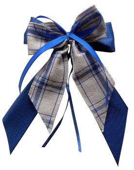 Weihnachtsschleifen Schleifen Geschenke Weihnachten WS2406 im 10er Set - blau, natur