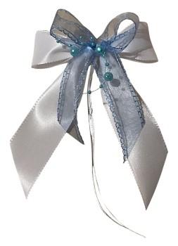 Weihnachtsschleifen Schleifen Geschenke Weihnachten WS2423 im 10er Set - türkis, hellblau, weiß