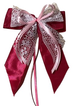 Weihnachtsschleifen Schleifen Geschenke Weihnachten WS2433 im 10er Set - beere, rosa, weiß VINTAGE