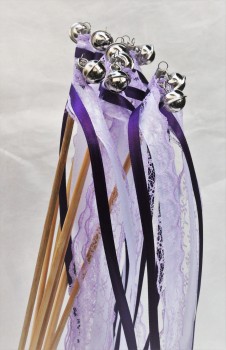 SONDERANGEBOT ** Wedding Wands mit Spitze flieder lila - 10 Stück