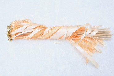 Wedding Wands mit Spitze orange creme - 10 Stück
