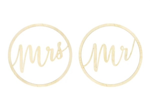 Stuhlschmuck, Mr & Mrs Schilder für Stühle freie Trauung Brautpaar Hochzeit