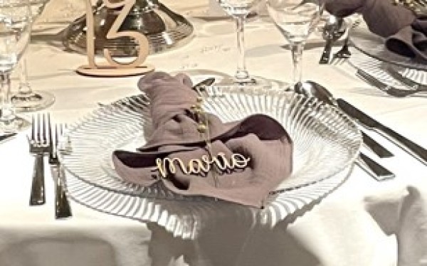 Vermietung von Musselin Stoff Servietten ca. 40 cm x 40 cm - Farbe taupe / 1,10 €