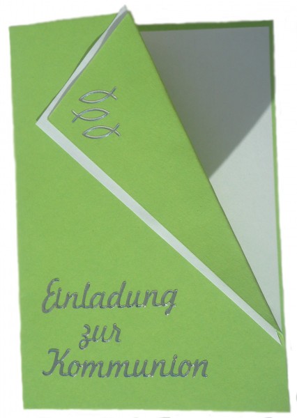 10 Einladungen Einladungskarten Kommunion KK003