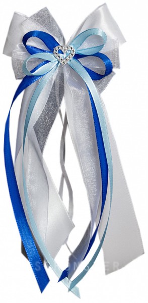 Antennenschleifen " Chiara " Hochzeit SCH0010 im 10er Set - weiss, lila, flieder