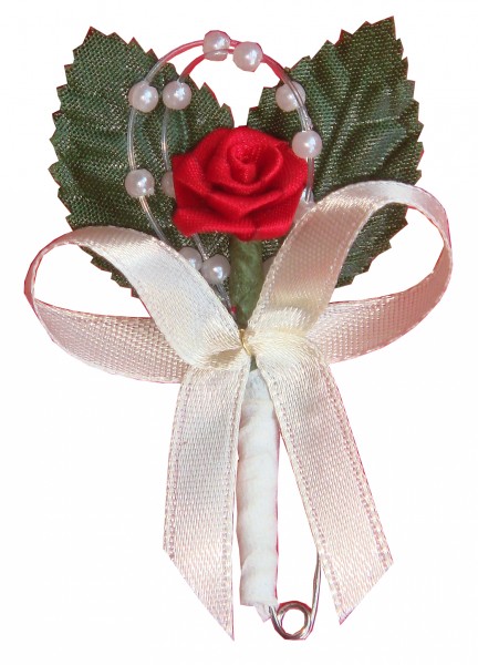 Anstecker "Maria" zur Hochzeit AS0025 - 10 Stück - rot