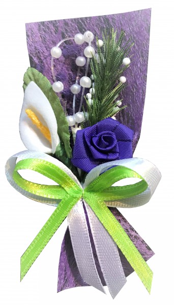 Gästeanstecker "Mandy" zur Hochzeit im 10 er Set AS0034 - lila, grün