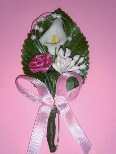 Gästeanstecker "Eva" zur Hochzeit im 10er Set AS0036 - rosa