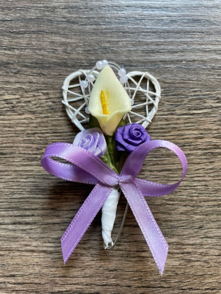 10 x Hochzeitsanstecker Gästeanstecker Anstecker Hochzeit AS0052 lila