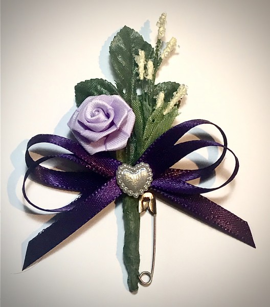 Gästeanstecker "Tamara" zur Hochzeit AS0060 flieder, lila - 10 Stück Anstecker, Hochzeitsbüscherl