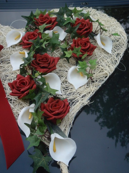 Autodekoration " Jennifer " mit Calla & Rosen AU0001 - bordeaux