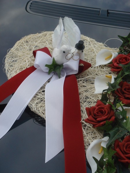 Autodekoration " Jennifer " mit Calla & Rosen AU0001 - bordeaux