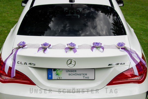 6-tlg Autoschmuck " Lilly "  AU0006 - flieder, lila
