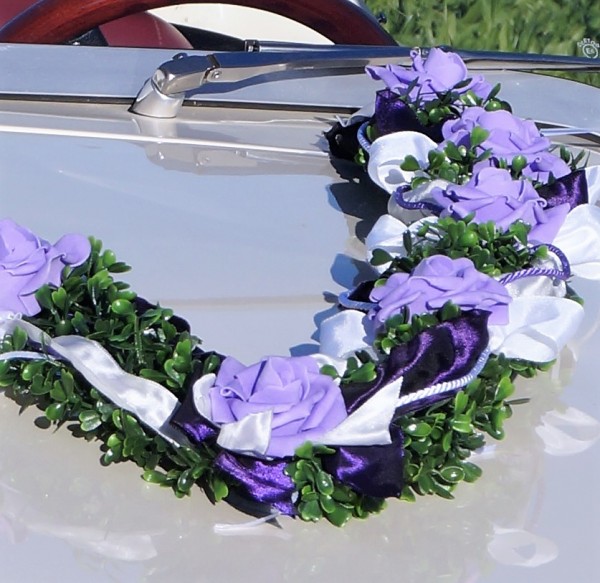Autoschmuck Girlande " Iyv " AU0009 - lila, flieder