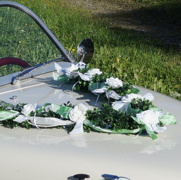 Autoschmuck Girlande " Ivy " AU0013 - weiß