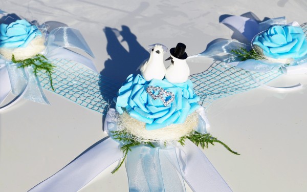 Autoschmuck " Lilly " AU0014 - hellblau, türkis