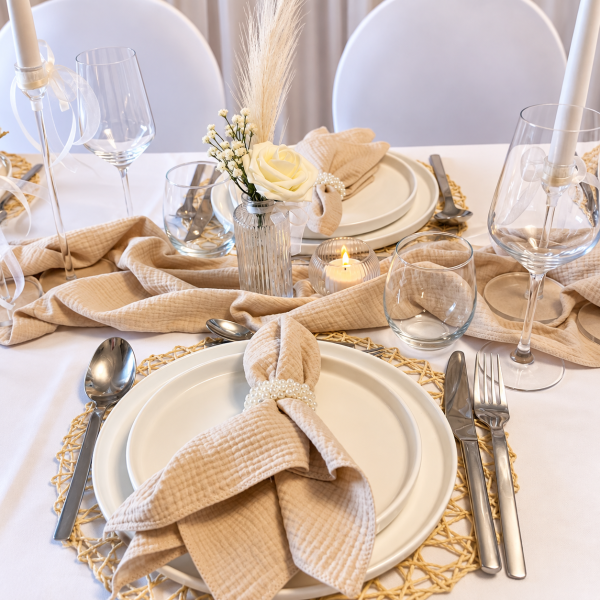 Tischdeko Set „CLEAN“ – schlicht, elegant & stilvoll / ab 4 € pro Person