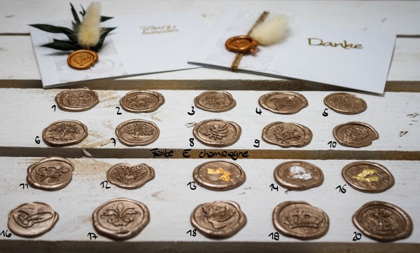 Wachssiegel selbstklebend 10er Set WASS004 - Motiv 4 Thank you2