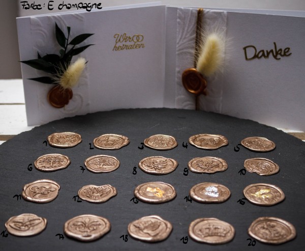 Wachssiegel selbstklebend 10er Set WASS004 - Motiv 4 Thank you2