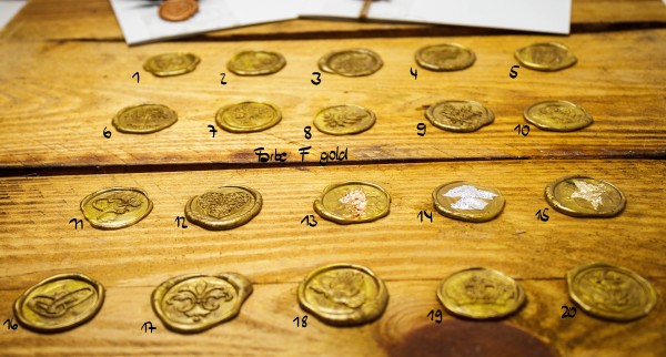 Wachssiegel selbstklebend 10er Set WASS016 - Motiv 16 Ringe