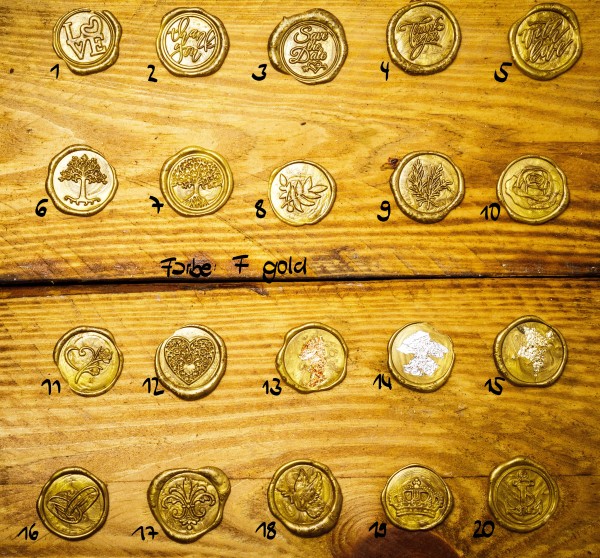 Wachssiegel selbstklebend 10er Set WASS016 - Motiv 16 Ringe