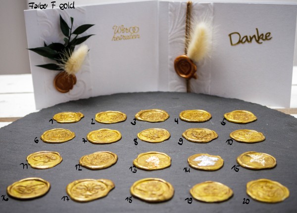 Wachssiegel selbstklebend 10er Set WASS016 - Motiv 16 Ringe