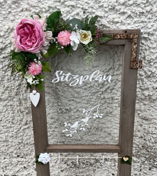 Fenster Vintage Deko HOCHZEIT Scheunenhochzeit SITZPLAN freie Trauung