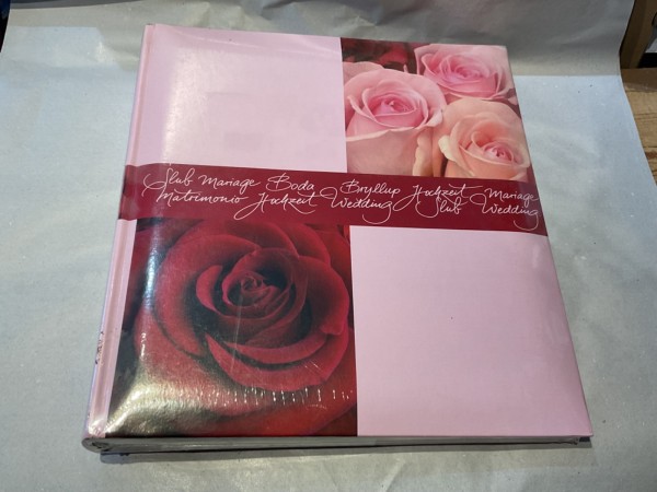 Gästebuch Hochzeit Rosen GB0011 Fotoalbum rosa, bordeaux