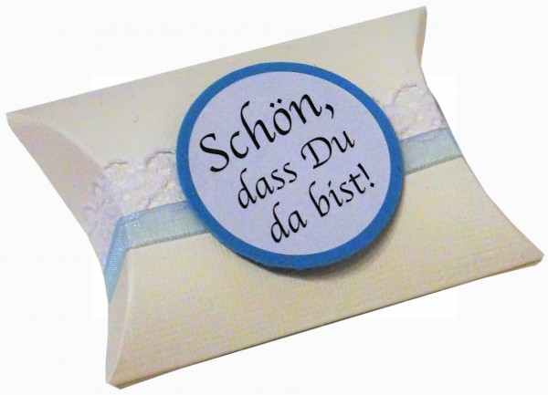 Gastgeschenke Mandeln Vintage Spitze Hochzeit Taufe Kommunion Konfirmation GG0051 hellblau