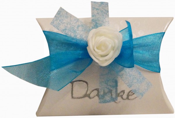 Gastgeschenke Mandeln ROSE Hochzeit Taufe Kommunion Konfirmation GG0090 türkis