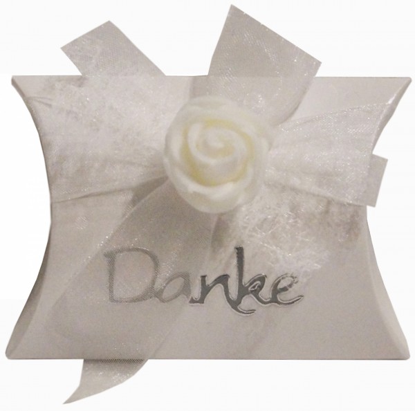 Gastgeschenke Mandeln ROSE Hochzeit Taufe Kommunion Konfirmation GG0090 weiss