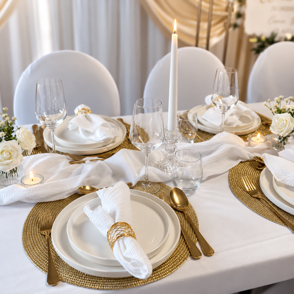 Dekoset GOLDEN – zeitlos & elegant | Verleih ab 4 € pro Person