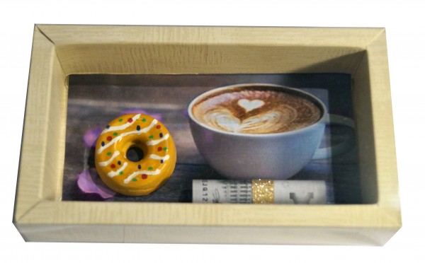 Geldgeschenk Gutschein Kaffee Brunch GS079 Donut Barista