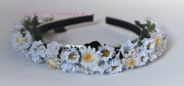 Haarschmuck Haarreif Braut Hochzeit Kommunion Blumenkinder HS0022