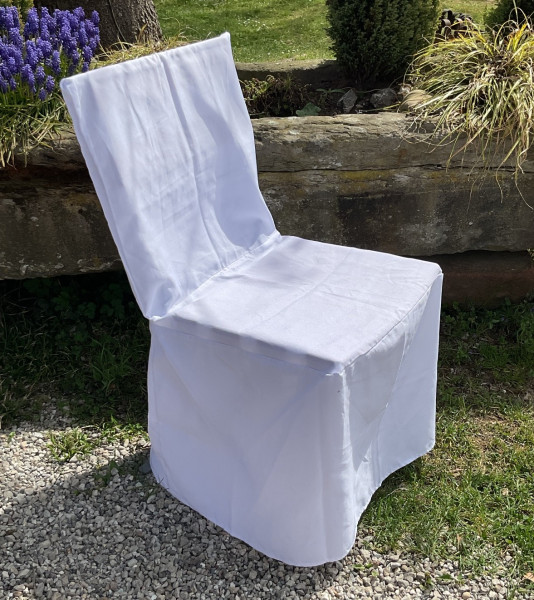 Vermietung von Stuhlhussen Hochzeit - eckige Lehne 2 Biergartenstuhl / 3,50 €