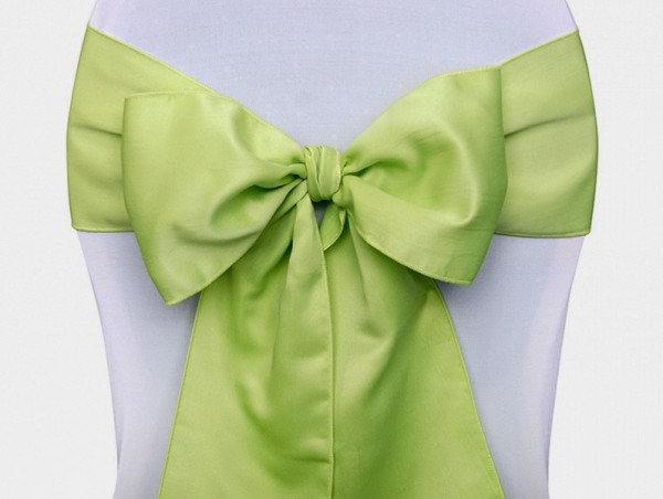 Satin Stuhlschleifen hellgrün zur Hochzeit - Vermietung / 1€