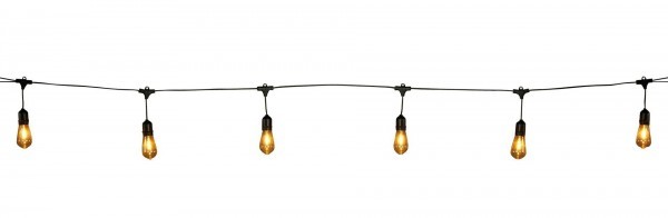 Lichterkette Glühbirnen warmweiß / 13 € Miete