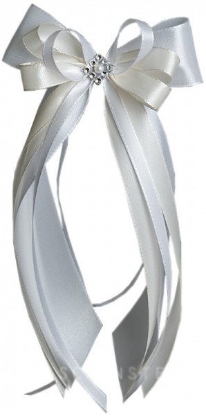 Antennenschleifen " Anna " zur Hochzeit SCH0004 im 10er Set - weiß, creme, champagner, ivory