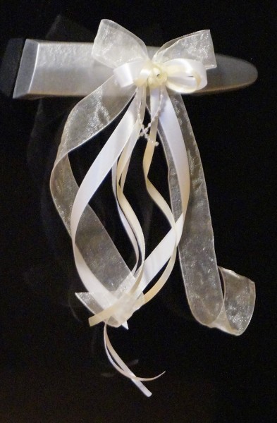Antennenschleifen " Zoe " zur Hochzeit SCH0029 im 10er Set - weiß, creme, champagner, ivory