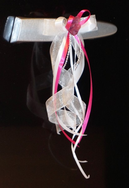 Antennenschleifen " Zoe " zur Hochzeit SCH0035 im 10er Set - weiss, beere, magenta